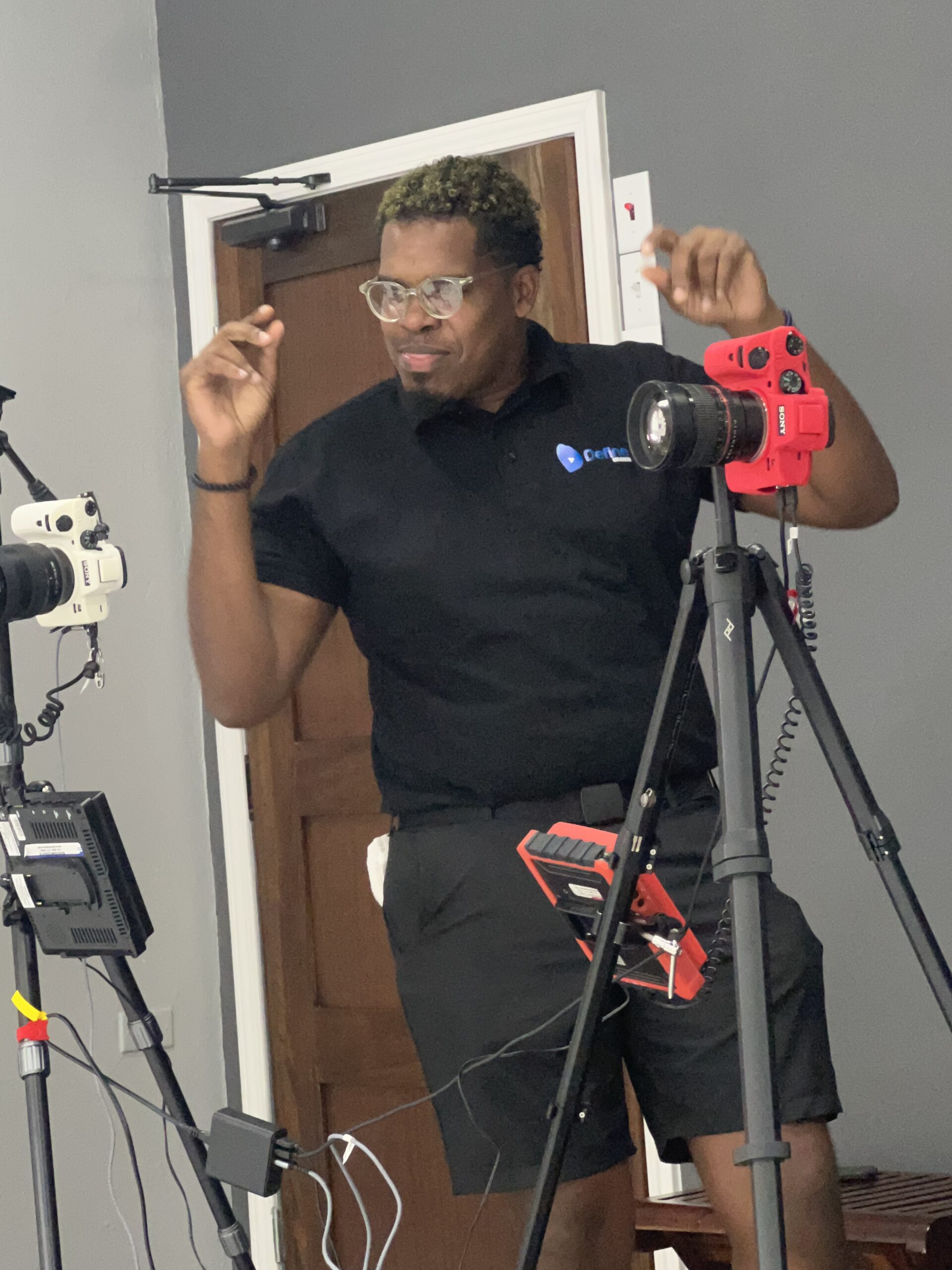 Dale Joseph at work on a production